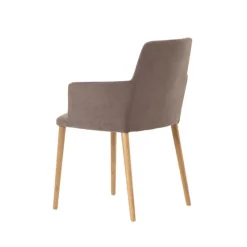 Mobitec Rob C02 ® Fauteuil de salle à manger cocooning en tissu et pieds bois* Chaise De Salle à Manger|Chaise Salon