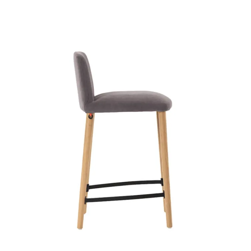Mobitec Rob C05 ® Tabouret snack en tissu et bois massif* Tabouret Snack (assise +/- 65 Cm)|Tabouret De Bar (assise +/- 80 Cm)