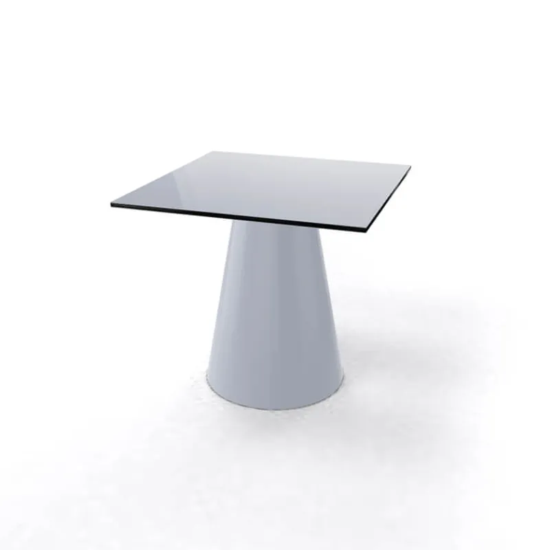 Roller H55 Table d'appoint carrée design italien à pied central* Table De Salon|Table Pour Petit Espace