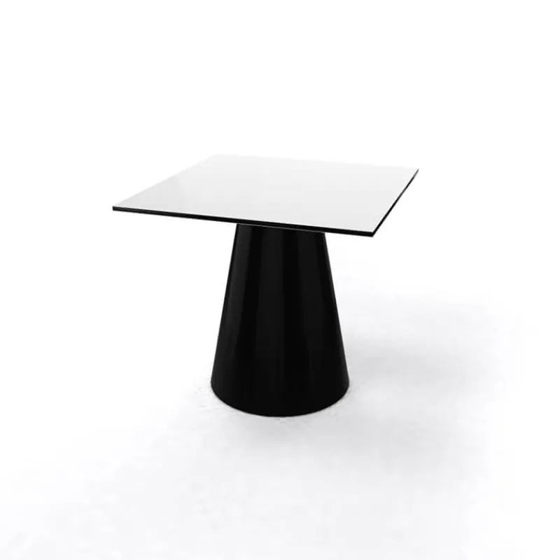 Roller H55 Table d'appoint carrée design italien à pied central* Table De Salon|Table Pour Petit Espace