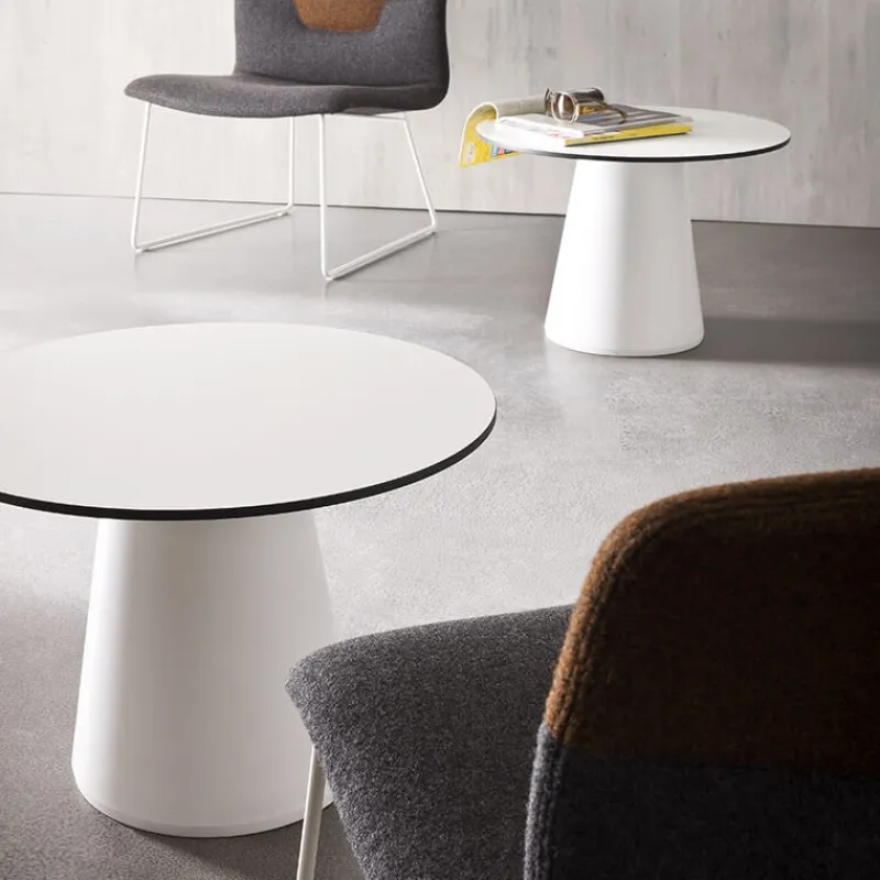 Roller H55 Table d'appoint ronde design italien à pied central* Table De Salon|Table Pour Petit Espace