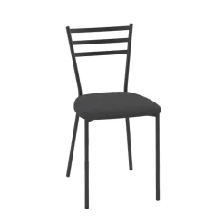 Perfecta Romy Chaise de cuisine avec assise rembourrée en simili et dossier en métal* Chaise De Cuisine