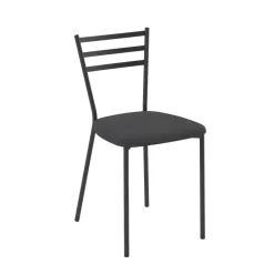 Perfecta Romy Chaise de cuisine avec assise rembourrée en simili et dossier en métal* Chaise De Cuisine
