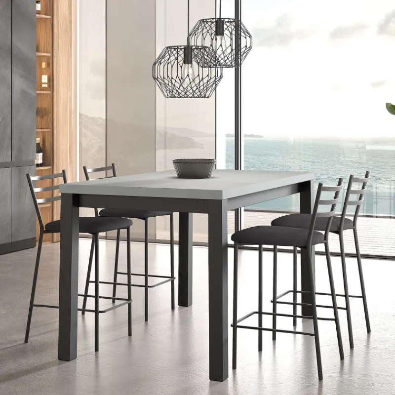 Perfecta Romy Tabouret snack en tissu et dossier en métal* Tabouret Snack (assise +/- 65 Cm)|Tabouret De Bar (assise +/- 80 Cm)