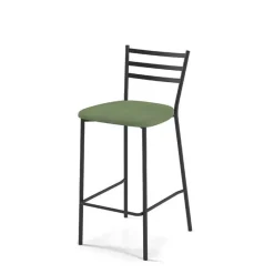 Perfecta Romy Tabouret snack en tissu et dossier en métal* Tabouret Snack (assise +/- 65 Cm)|Tabouret De Bar (assise +/- 80 Cm)