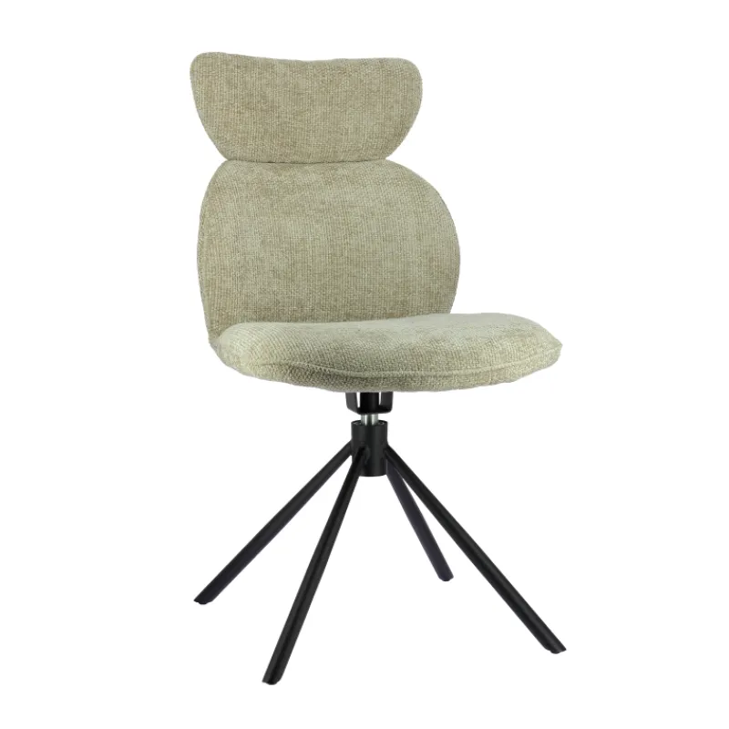 RosaChaise pivotante en tissu avec pieds en métal* Chaise De Salle à Manger|Chaise Salon