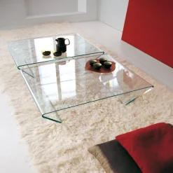 Sovet Italia Rubino Sovet® Table basse design rectangulaire ou carrée en verre* Table De Salon