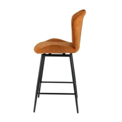 SachaTabouret snack en tissu pivotant avec poignée et pieds en métal* Tabouret Snack (assise +/- 65 Cm)|Tabouret De Bar (assise +/- 80 Cm)