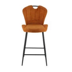 SachaTabouret snack en tissu pivotant avec poignée et pieds en métal* Tabouret Snack (assise +/- 65 Cm)|Tabouret De Bar (assise +/- 80 Cm)