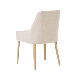 Mobitec Saga ® Chaise confortable en tissu et pieds bois* Chaise De Salle à Manger|Chaise Salon