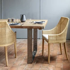 Kok SaigonFauteuil de table en rotin naturel* Chaise De Cuisine|Chaise De Salle à Manger