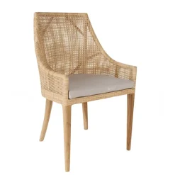 Kok SaigonFauteuil de table en rotin naturel* Chaise De Cuisine|Chaise De Salle à Manger