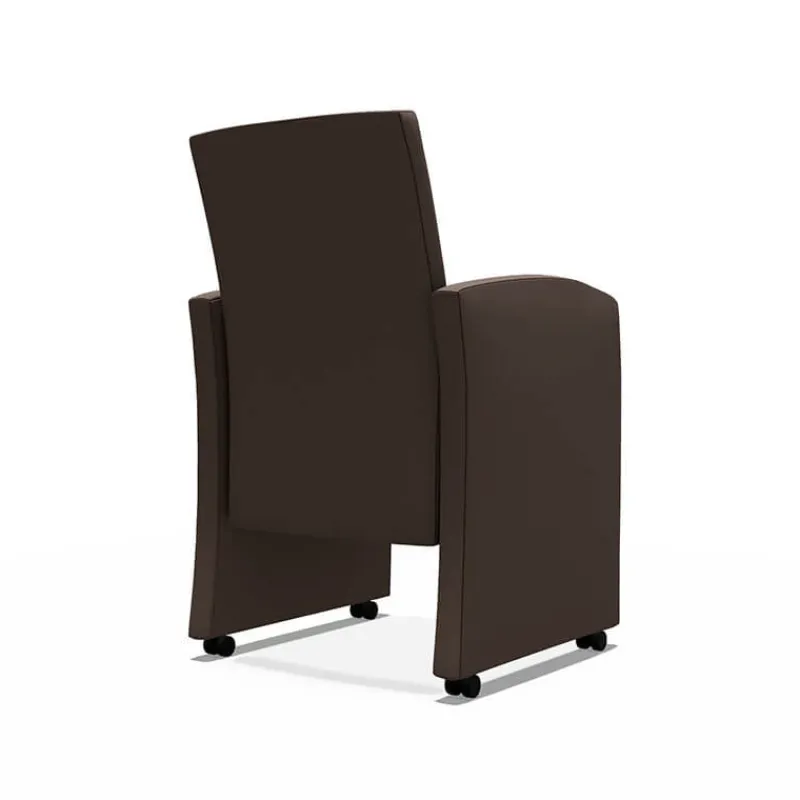 Sessio Sarah Fauteuil de table rembourré en synthétique avec roulettes* Chaise De Cuisine|Chaise De Salle à Manger