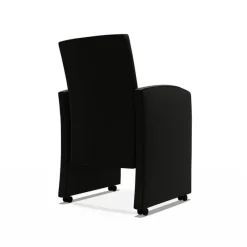 Sessio Sarah Fauteuil de table rembourré en synthétique avec roulettes* Chaise De Cuisine|Chaise De Salle à Manger