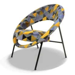 Paget Saturn Fauteuil design en tissu fabriqué en France* Fauteuil De Salon