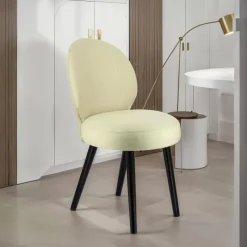 Sessio Severus Chaise cosy en tissu et pieds bois* Chaise De Salle à Manger|Chaise Salon