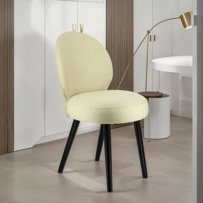 Sessio Severus Chaise cosy en tissu et pieds bois* Chaise De Salle à Manger|Chaise Salon