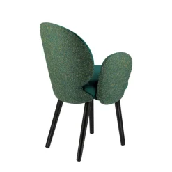 Sessio Severus Fauteuil cosy bicolore en tissu et pieds bois* Chaise De Salle à Manger|Chaise Salon
