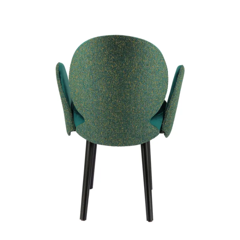 Sessio Severus Fauteuil cosy bicolore en tissu et pieds bois* Chaise De Salle à Manger|Chaise Salon