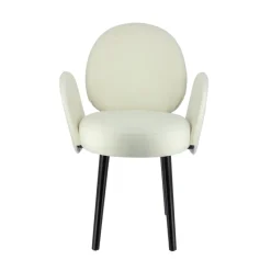 Sessio Severus Fauteuil cosy en tissu avec pieds bois* Chaise De Salle à Manger|Chaise Salon
