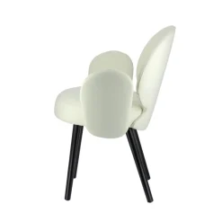 Sessio Severus Fauteuil cosy en tissu avec pieds bois* Chaise De Salle à Manger|Chaise Salon