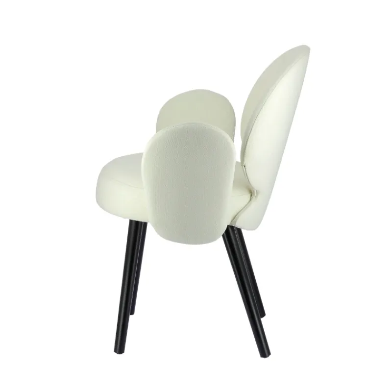 Sessio Severus Fauteuil cosy en tissu avec pieds bois* Chaise De Salle à Manger|Chaise Salon