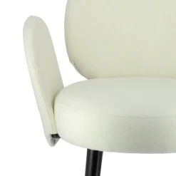 Sessio Severus Fauteuil cosy en tissu avec pieds bois* Chaise De Salle à Manger|Chaise Salon