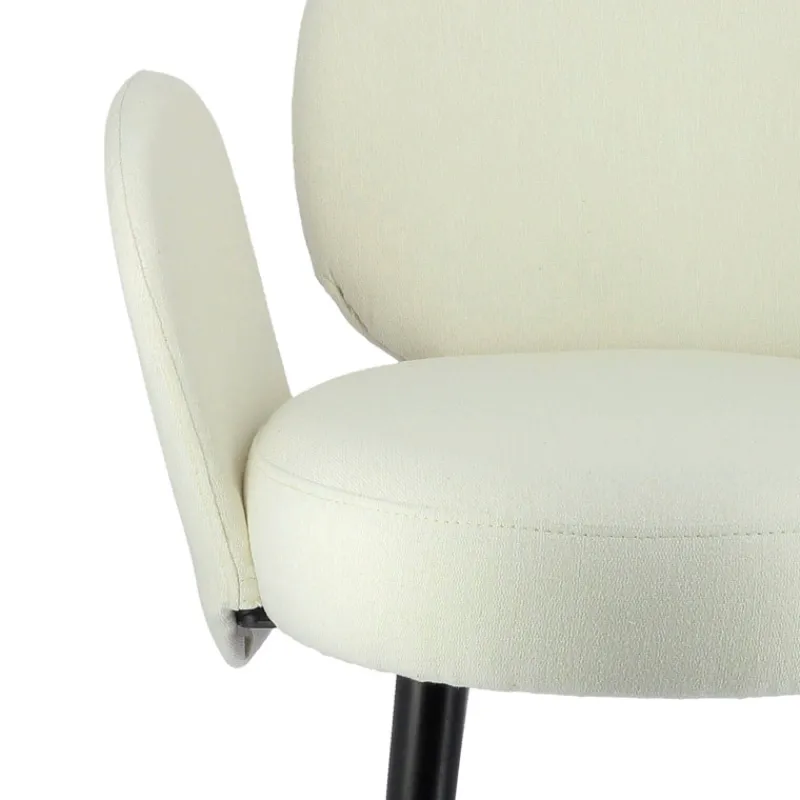 Sessio Severus Fauteuil cosy en tissu avec pieds bois* Chaise De Salle à Manger|Chaise Salon