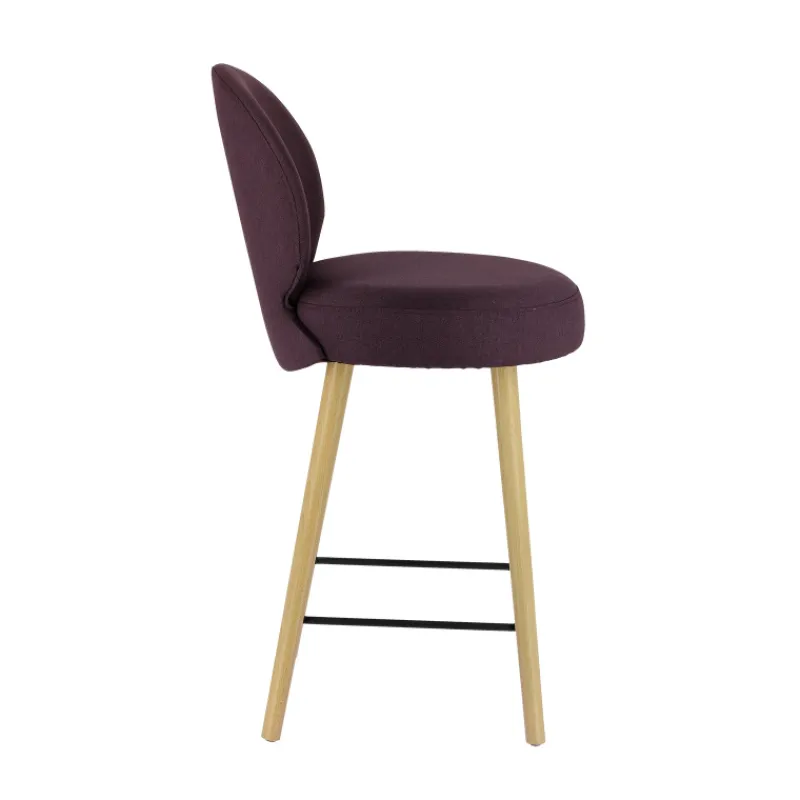 Sessio Severus Tabouret snack cosy en tissu avec pieds en bois* Tabouret Snack (assise +/- 65 Cm)|Tabouret De Bar (assise +/- 80 Cm)