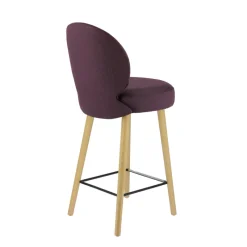 Sessio Severus Tabouret snack cosy en tissu avec pieds en bois* Tabouret Snack (assise +/- 65 Cm)|Tabouret De Bar (assise +/- 80 Cm)