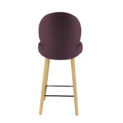 Sessio Severus Tabouret snack cosy en tissu avec pieds en bois* Tabouret Snack (assise +/- 65 Cm)|Tabouret De Bar (assise +/- 80 Cm)