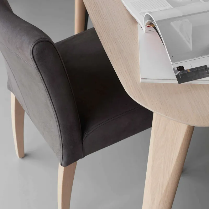 Mobitec Shanna Chaise confortable ® en tissu et pieds en bois* Chaise De Salle à Manger|Chaise Salon