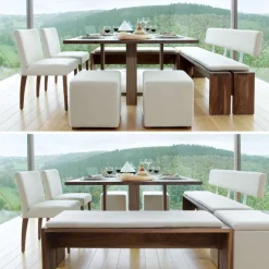 Mobitec Shanna Chaise confortable ® en tissu et pieds en bois* Chaise De Salle à Manger|Chaise Salon
