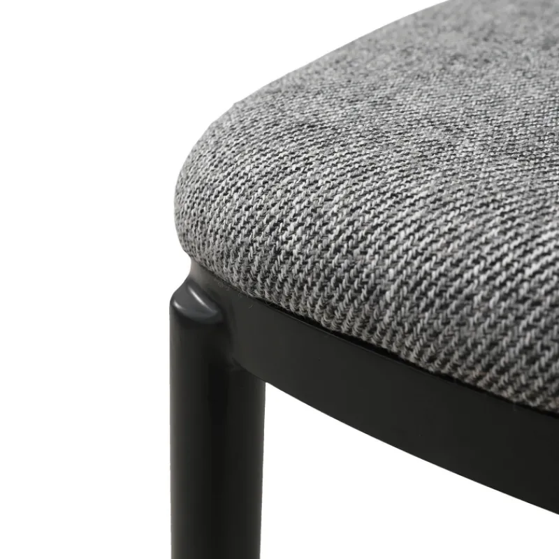 SimoneChaise bimatière en tissu dossier bois avec pieds en métal* Chaise De Salle à Manger