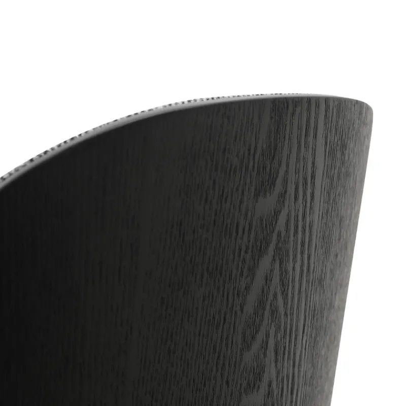 SimoneChaise bimatière en tissu dossier bois avec pieds en métal* Chaise De Salle à Manger
