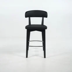 Siren Tabouret snack en bois massif avec assise et dossier rembourrés* Tabouret Snack (assise +/- 65 Cm)|Tabouret De Bar (assise +/- 80 Cm)