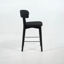 Siren Tabouret snack en bois massif avec assise et dossier rembourrés* Tabouret Snack (assise +/- 65 Cm)|Tabouret De Bar (assise +/- 80 Cm)