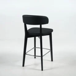 Siren Tabouret snack en bois massif avec assise et dossier rembourrés* Tabouret Snack (assise +/- 65 Cm)|Tabouret De Bar (assise +/- 80 Cm)