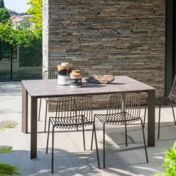 Altacom Sirocco Table de jardin moderne en stratifié et métal* Table De Jardin