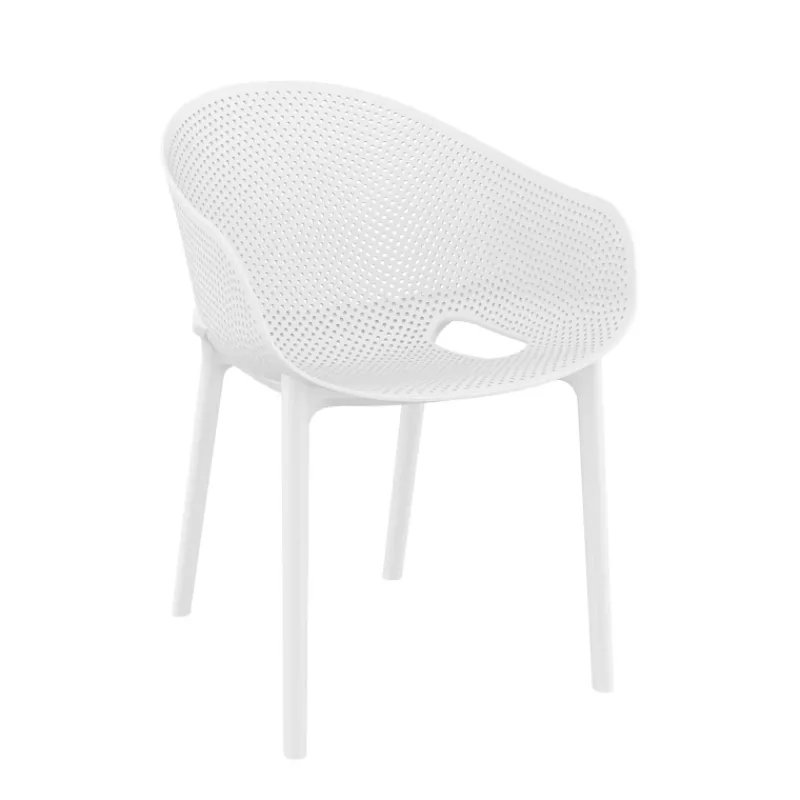 Sky Pro Fauteuil de jardin moderne empilable coque microperforée en polypropylène* Fauteuil De Jardin