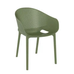Sky Pro Fauteuil de jardin moderne empilable coque microperforée en polypropylène* Fauteuil De Jardin