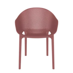 Sky Pro Fauteuil de jardin moderne empilable coque microperforée en polypropylène* Fauteuil De Jardin