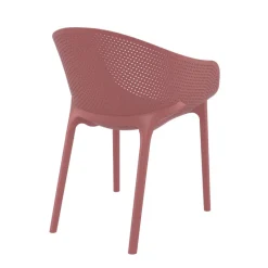 Sky Pro Fauteuil de jardin moderne empilable coque microperforée en polypropylène* Fauteuil De Jardin