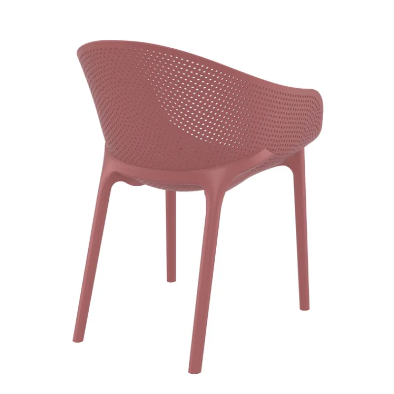 Sky Pro Fauteuil de jardin moderne empilable coque microperforée en polypropylène* Fauteuil De Jardin