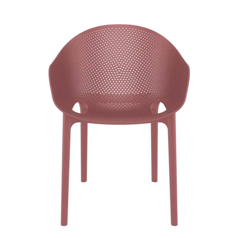 Sky Pro Fauteuil moderne empilable avec coque microperforée en polypropylène* Chaise De Cuisine|Chaise De Salle à Manger