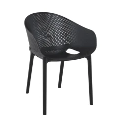 Sky Pro Fauteuil moderne empilable avec coque microperforée en polypropylène* Chaise De Cuisine|Chaise De Salle à Manger