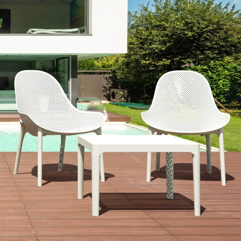 Sky Side Table basse de jardin rectangulaire en résine* Table De Jardin