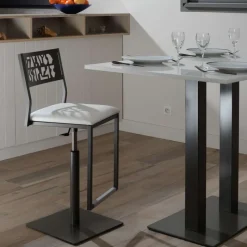 Carrier Slide ® Tabouret pivotant et réglable en hauteur style industriel* Tabouret Snack (assise +/- 65 Cm)|Tabouret De Bar (assise +/- 80 Cm)