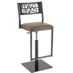 Carrier Slide ® Tabouret pivotant et réglable en hauteur style industriel* Tabouret Snack (assise +/- 65 Cm)|Tabouret De Bar (assise +/- 80 Cm)