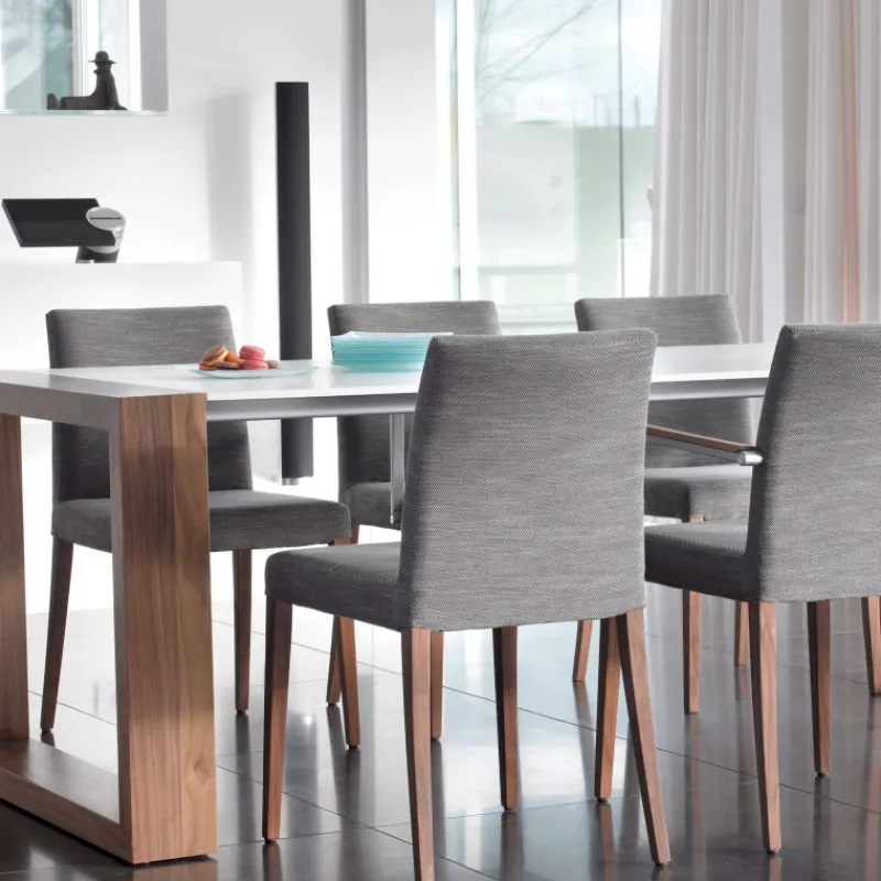 Mobitec Slim ® Chaise confortable en bois et tissu* Chaise De Salle à Manger|Chaise Salon